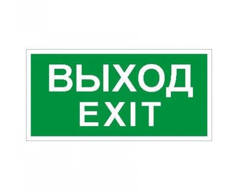 Наклейка "Выход" (ПЭУ 011) (130х260) СТ 2502000680