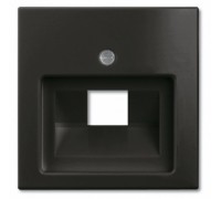 Basic 55 Лицевая панель для информационных розеток (RJ11/RJ45): Chateau-черный (1803-95-507)