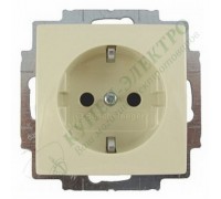 Basic 55 Розетка силовая SCHUKO 2К+З, 16А, 250В, с защитными шторками, цвет: Слоновая кость (20 EUCKS-92-507)