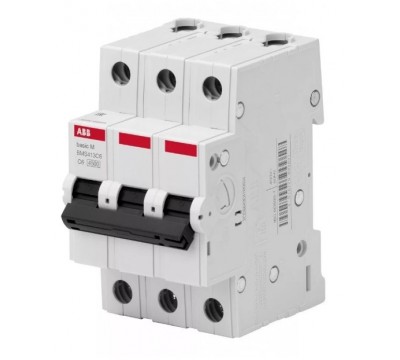 Автоматический выключатель 3P, 6A, тип C, 4,5кА, BMS413C06 (2CDS643041R0064)