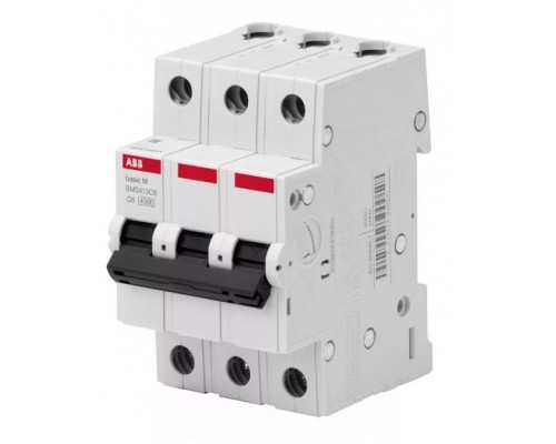 Автоматический выключатель 3P, 6A, тип C, 4,5кА, BMS413C06 (2CDS643041R0064)
