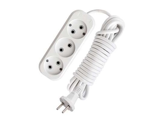 Удлинитель 3х5м без заземл. 10А IP20 Е-203 АБС-пл. ПВС 2х0.75 UNIVersal 9631965