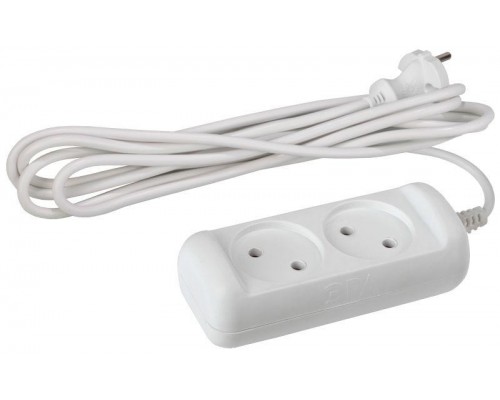 Удлинитель 2х3м без зазeмл.10А IP20 U-2-3m ПВС 2х1 ЭРА Б0028360