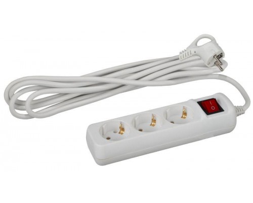 Удлинитель 3х3м с заземл. 16А IP20 с выкл. U-3es-3m ПВС 3х1 ЭРА Б0028378