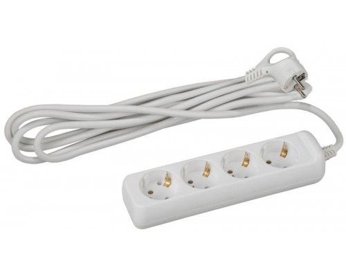 Удлинитель 4х3м с заземл. 10А IP20 UX-4e-3m ПВС 3х0.75 ЭРА Б0038579