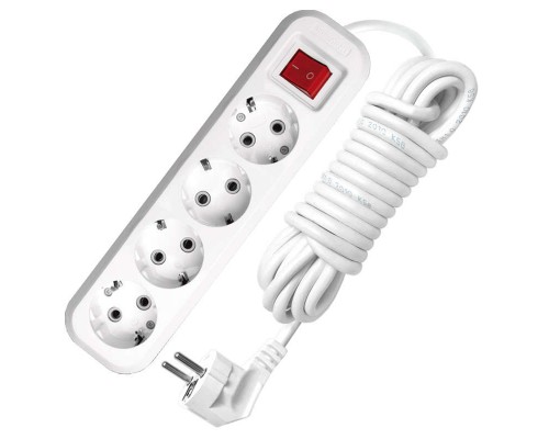 Удлинитель 4х3м с заземл. 13А IP20 S-304 с выкл. ПВС 3х1 UNIVersal 9631990