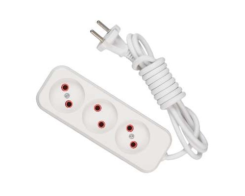Удлинитель 3х2м без заземл. 10А IP20 LEZARD 720-0302-303