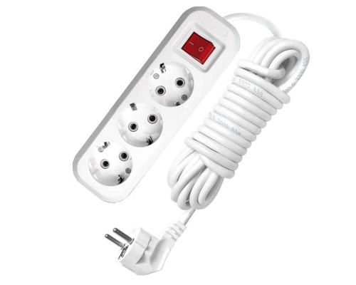 Удлинитель 3х3м с заземл. 13А IP20 S-303 с выкл. ПВС 3х1 UNIVersal 9631986