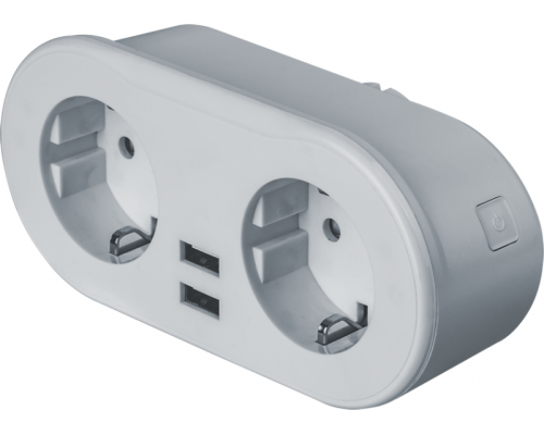 Адаптер-разветвитель с управлением по WI-FI 2-м +2 USB NSH-ST-02 с заземл. бел. Smart Home Navigator 14556