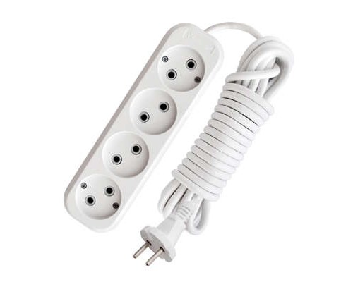 Удлинитель 4х3м без заземл. 10А IP20 Е-204 АБС-пл. ПВС 2х0.75 UNIVersal 9631968