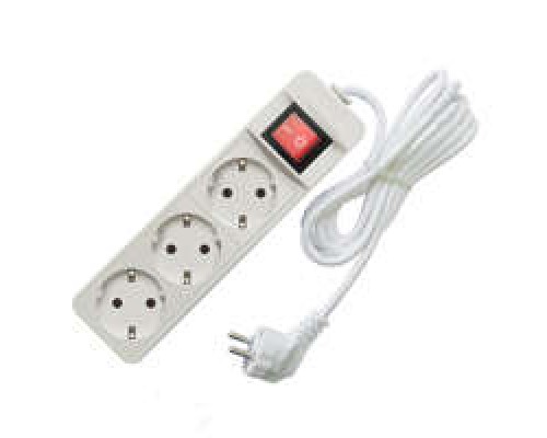 Удлинитель 3х1.5м с заземл. 10А IP20 2.2кВт с выкл. Союз 481S-7301