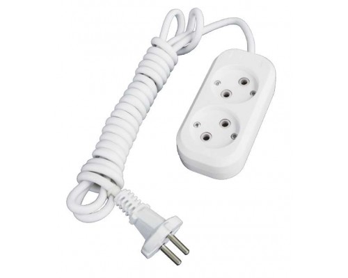 Удлинитель 2х3м без заземл. 10А IP20 Е-202 АБС-пл. ПВС 2х0.75 UNIVersal 9631960