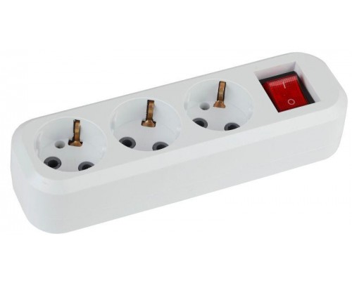 Колодка удлинителя KX-3es 3-м с зазeмл. выкл. ЭРА Б0028342