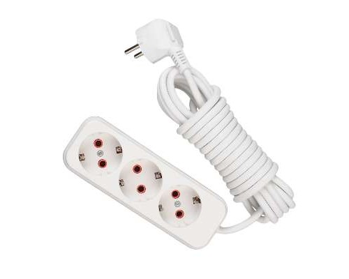 Удлинитель 3х5м с заземл. 16А IP20 LEZARD 720-0305-301