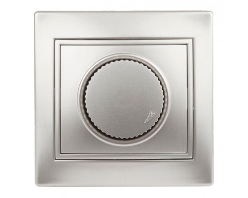 Светорегулятор СП Plano 1-401-03 поворотный 600Вт 230В IP20 алюм. Intro Б0030090