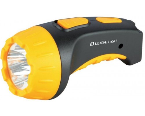 Фонарь LED 3804 (аккум 220В черн./желт. 4 LED; SLA пласт. короб) Ultraflash 9215