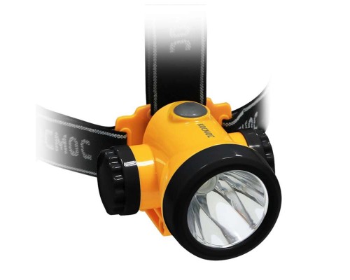 Фонарь светодиодный аккум. налобный литиевый H3W 2 режима 3Вт LED 1.5А.ч зарядка от USB КОСМОС KOCH3WLi-On