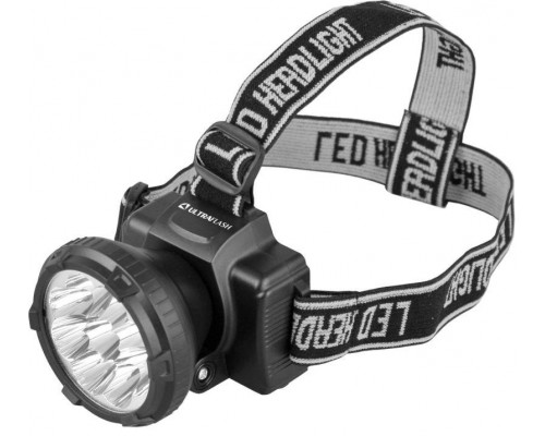 Фонарь налобный аккумуляторный LED 5363 (220В 9LED 2 режима черн.) Ultraflash 11257