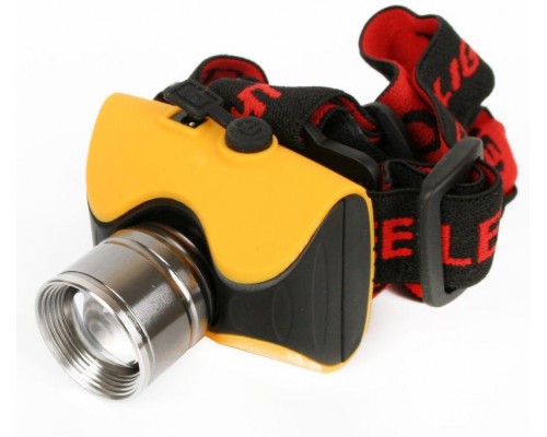 Фонарь налобный E157 (аккум. 220В CREE 3Вт пласт. бокс; желт.) Ultraflash 12351