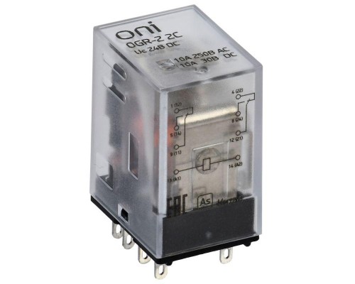 Реле общего назначения OGR-2 2C 24В DC ONI OGR-2-2C-DC24V