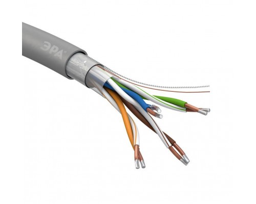 Кабель FTP 4x2x24 AWG Cat5e CCA PVC 305м SIMPLE (м) ЭРА Б0044440