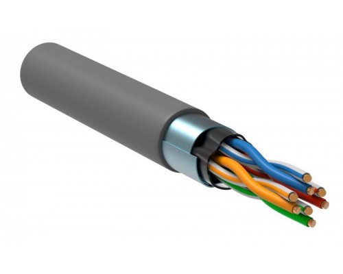 Кабель связи витая пара F/UTP кат. 5E 4 пары PVC 1м сер. GENERICA ITK BC1-C5E04-311-305-G
