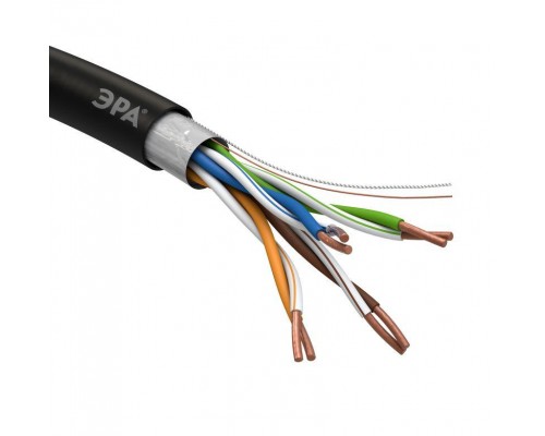 Кабель FTP 4x2x24 AWG Cat5e CU PE OUTDOOR 305м (м) ЭРА Б0044689