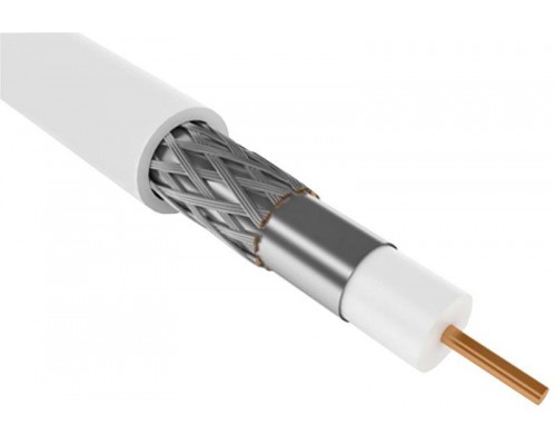 Кабель коаксиальный RG59 CCS 75Ом FPE PVC бел. (100м) GENERICA ITK CC1-R5F1-111-100-G