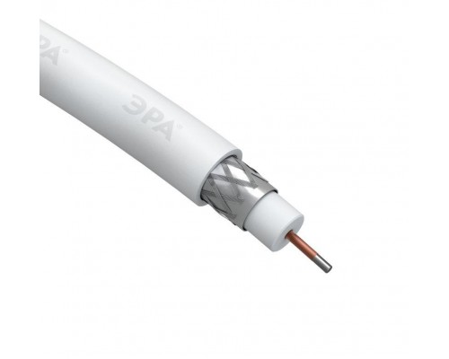 Кабель RG-6U CCS/(оплетка Al 48%)PVC 75Ом 100м SIMPLE (м) Эра Б0044596