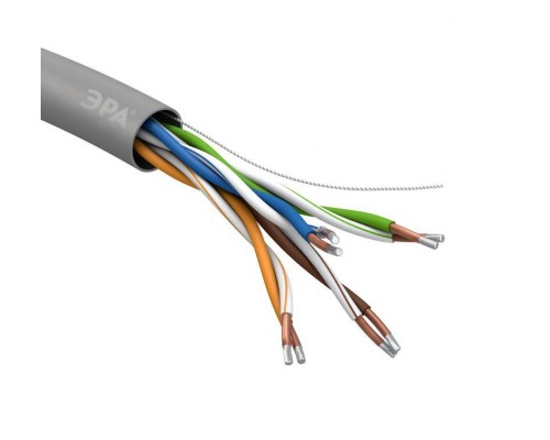 Кабель UTP 4x2x24 AWG Cat5e CCA PVC 305м SIMPLE (м) ЭРА Б0044434