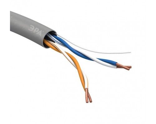 Кабель UTP 2x2x24 AWG Cat5e CU PVC 305м (м) ЭРА Б0044428