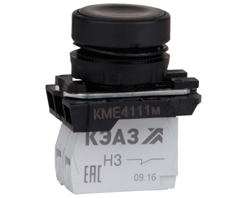 Кнопка управления КМЕ4111м 1но+1нз IP40 цилиндр черн. КЭАЗ 248240