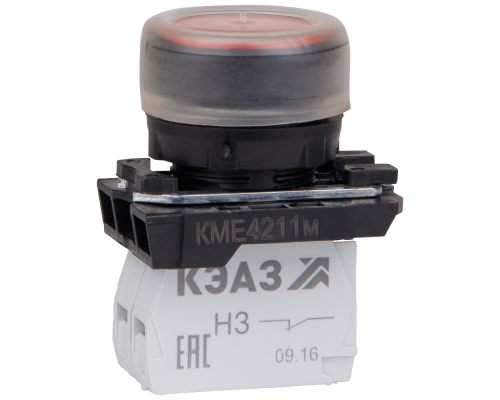 Кнопка КМЕ 4211м 1но+1нз цилиндр IP65 красн. КЭАЗ 248244
