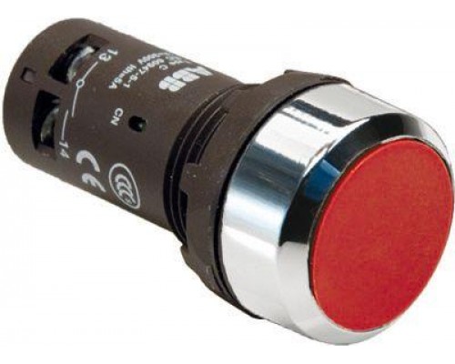 Кнопка CP1-30R-11 без фикс. 1HO+1H3 красн. ABB 1SFA619100R3071