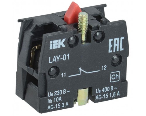 Блок контактный 1р для LAY5 IEK BDK11