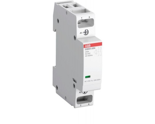Контактор ESB20-20N-01 модульный (20А АС-1 2НО) катушка 24В AC/DC ABB 1SBE121111R0120