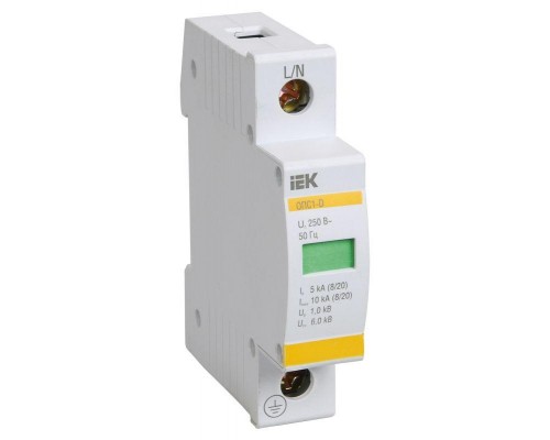 Ограничитель перенапряжения ОПС1-C 1P IEK MOP20-1-C