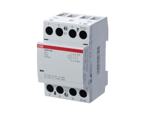 Контактор ESB40-40N-06 модульный (40А АС-1 4НО) катушка 230В AC/DC ABB 1SAE341111R0640