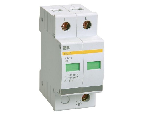 Ограничитель перенапряжения ОПС1-C 2P IEK MOP20-2-C
