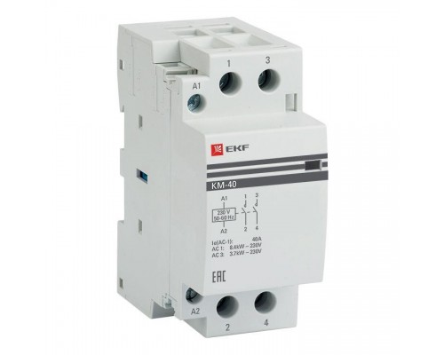Контактор модульный КМ 40А 2NО (2 мод.) EKF km-2-40-20