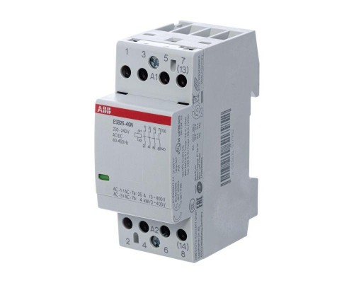 Контактор ESB25-40N-06 модульный (25А АС-1 4НО) катушка 230В AC/DC ABB 1SAE231111R0640