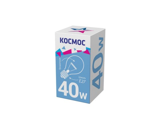 Лампа накаливания A50/A55 40Вт E27 220-240В прозр. КОСМОС LKsmSt55CL40E27v2