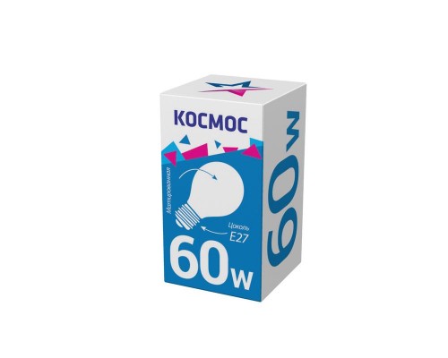 Лампа накаливания A50/A55 60Вт матовая E27 220-240В КОСМОС LKsmSt55Fr60E27 v2