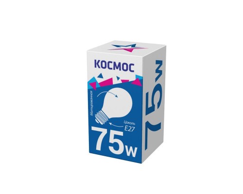 Лампа накаливания A50/A55 75Вт матовая E27 220-240В КОСМОС LKsmSt55Fr75E27 v2
