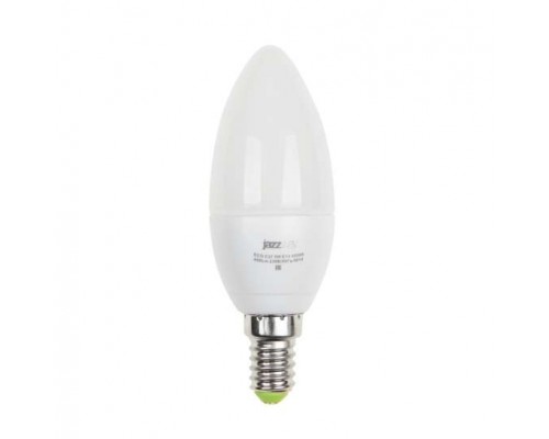 Лампа светодиодная PLED-ECO-C37 5Вт свеча 4000К бел. E27 400лм 230В JazzWay 2855329A