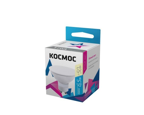 Лампа светодиодная GU10 6.5Вт 220В 3000К Космос LkecLED6.5wGU10C30