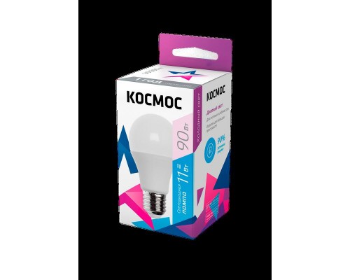Лампа светодиодная A60 11Вт 6500К E27 220В КОСМОС LkecLED11wA60E2765