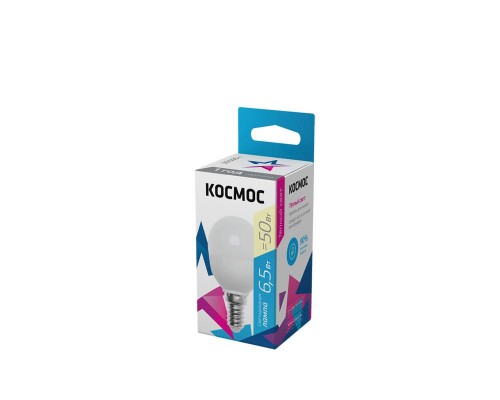 Лампа светодиодная GL45 6.5Вт 220В E14 3000К Космос LkecLED6.5wGL45E1430