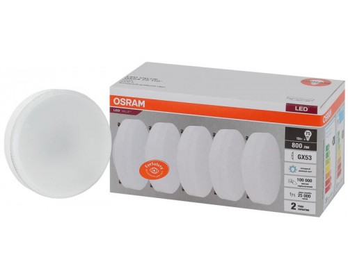 Лампа светодиодная LED Value LVGX5375 10SW/865 230В GX53 2х5 RU (уп.5шт) OSRAM 4058075584204