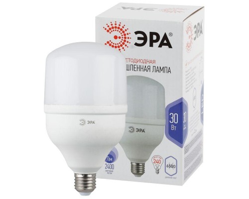 Лампа светодиодная высокомощная POWER 30W-6500-E27 2400лм ЭРА Б0027004